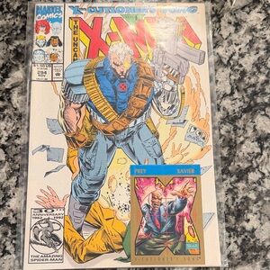 Marvel X-Men Comic with Prey Xavier Card - Blue and Yellow